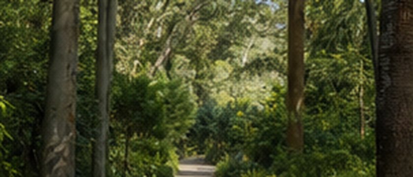 Caminho pelos jardins de Monserrate