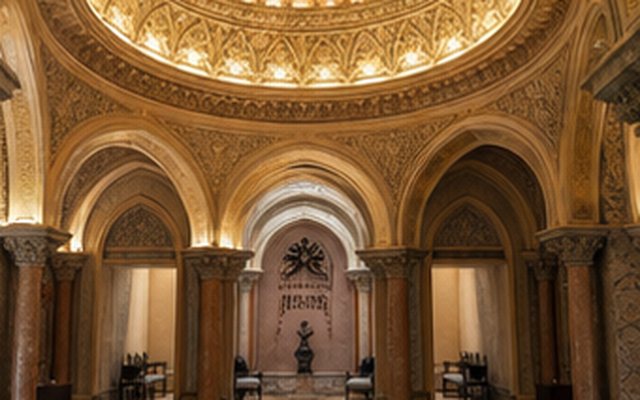 Interiores ornamentados do palácio
