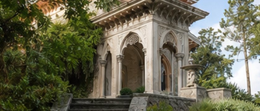 Acesso ao palácio em Monserrate